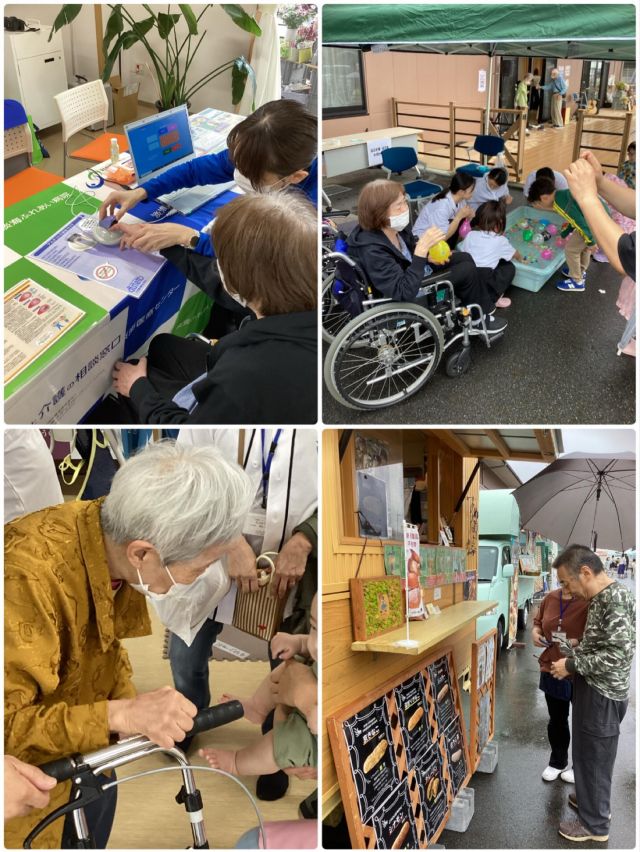 いつもいいね👍ありがとうございます😊
グループホームなぎさ🏠
デイサービスセンターなぎさ　です。

先日、同じ法人内にある「えんゆうの郷」で開催された「えんゆうマルシェ」に入居者様と参加しました。
さまざまなお店が出ていたのですが、赤ちゃん🤱と触れ合えるブースでは、
赤ちゃんを目の前まで連れてきてもらって赤ちゃんのあんよや手を触らせてもらい、赤ちゃんの👶にこにこした笑顔😊に癒され喜ばれていた方。お店もいっぱいあり楽しかった、とおっしゃっておられた方。

久しぶりのお出かけでコーヒー☕︎を飲んだり、マルシェに来られた子供さん🧒を見て思わず目を細めておられた方。
あいにく雨☔で、お天気には恵まれなかったのですが、地域の方との交流や家族でゆっくりお過ごしになる時間づくりができ
喜ばれていました。

来年もまた行きたいですね‼️

#グループホーム
#デイサービス
#なぎさ
#えんゆの郷
#マルシェ
#地域交流
#イベント