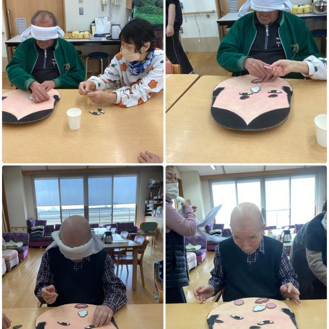 今日は大盛り上がりの福笑い😆✨
完成したお顔を見て、
「これは傑作！」「面白すぎる〜！」と笑いが止まりませんでした🎶
笑う門には福来る、ですね🌸
そうですね👍🌈

#デイサービス
#福笑い
#レク活動
#笑顔いっぱい
#介護施設